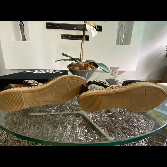 GIVENCHY Chain Detail d'Orsay Espadrille Flat - Picture 9 of 10